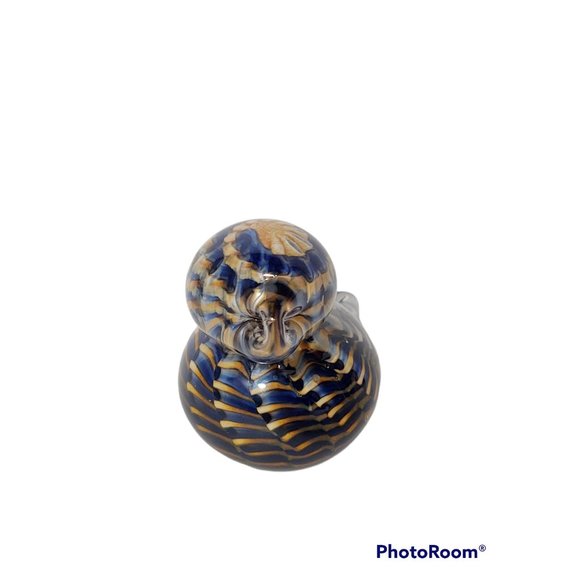 The Glass Forge Hand Blown Glass Signed Blue Duck Paperweight 4" 2021 - Picture 2 of 6